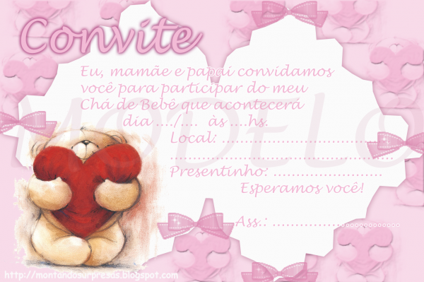 Chá de Bebê Menina ursinha lilás